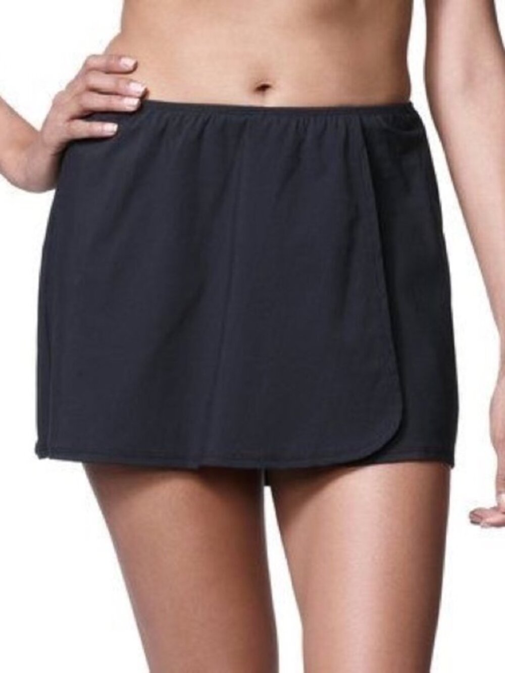 SPANX Love Your Assets Brand Women's size Large Black Skirted Swim Bottom Wrap